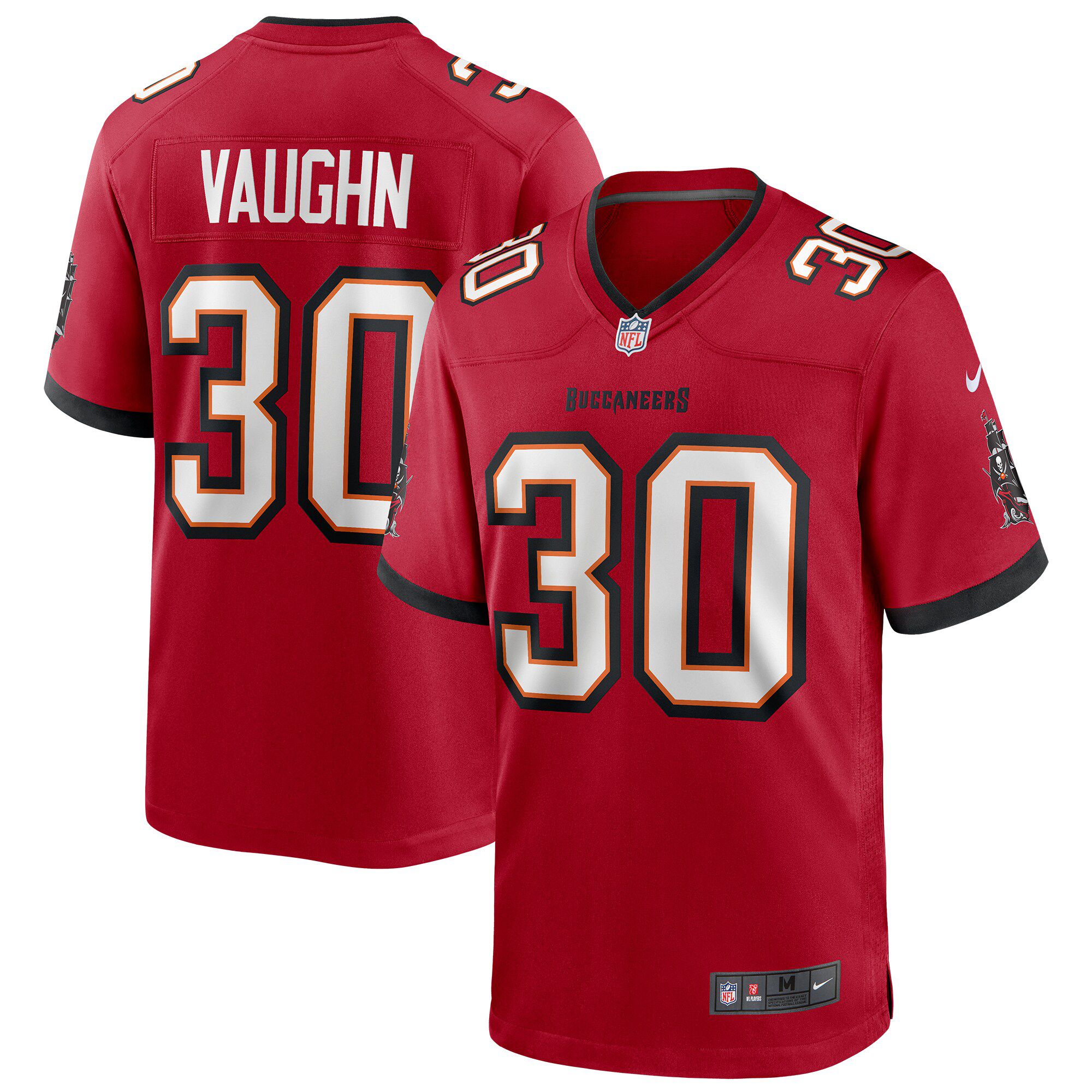 Men Tampa Bay Buccaneers #30 Vaughn Nike Red Game NFL Jersey